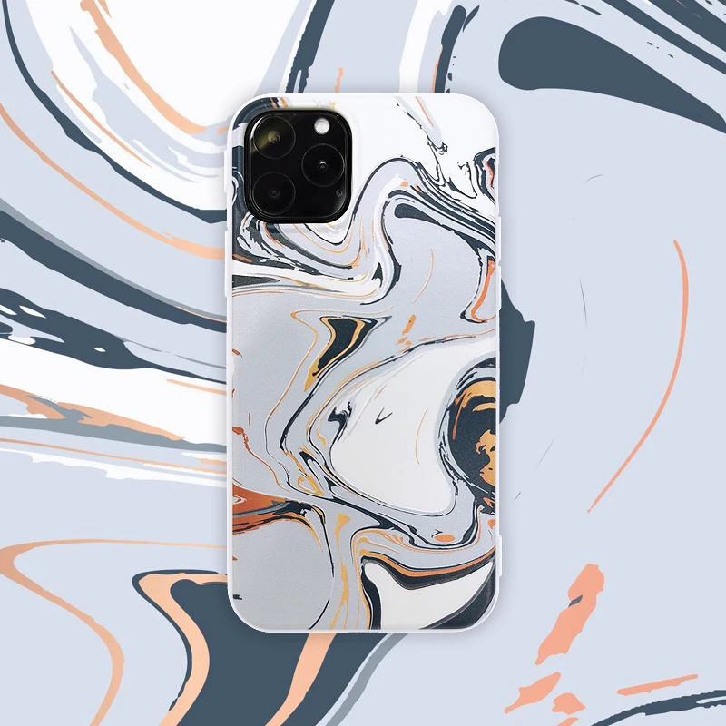 Модный градиентный мраморный чехол для телефона для iphone 11 Pro MAX X XR XS Max чехол для iphone 6 6S 7 8 Plus Матовый Мягкий ТПУ полное заднее покрытие