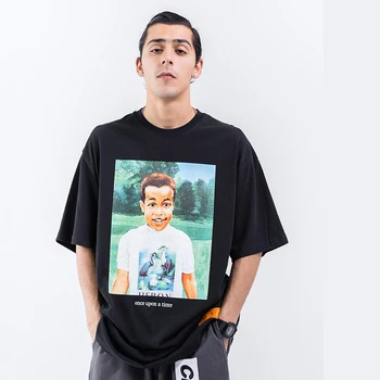 

2020 Summer Crane Classic Small Boy Printed Men's Short Sleeve T-Shirt Hip Hop Harajuku Sweetwear Casual Cotton Tops TSHIRT