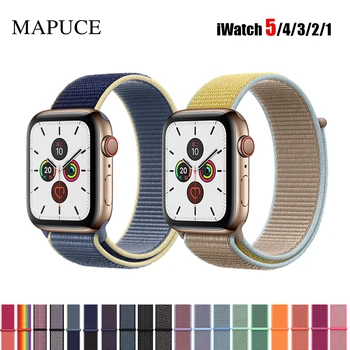 

Band For Apple Watch Series 3/2/1 38MM 42MM Nylon Soft Breathable Replacement Strap Sport Loop for iwatch series 4 5 40MM 44MM