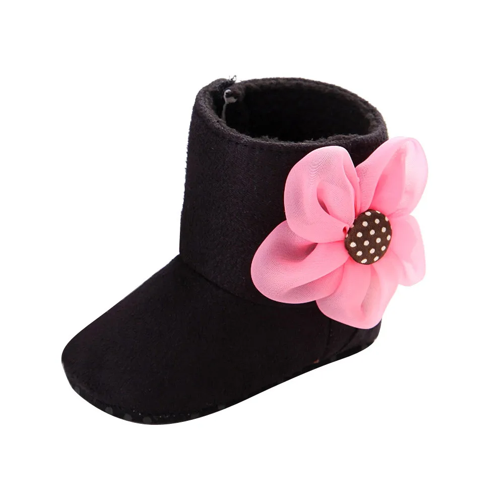 С принтом в виде цветов и Одежда для детей малышей девочек теплая зимняя обувь на