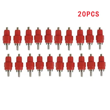 

20 50 Pieces Poultry Duck Hen Feeder 360 Degree Screw Chicken Turkey Water Nipple Drinkers Water Feeding Watering Supplies