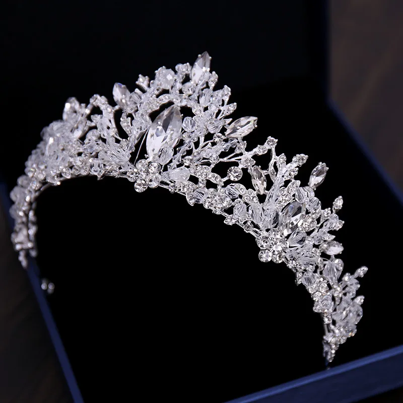 Crystal Tiara Crown Earring Necklace Bride Women Pageant Prom Fashion Jewelry