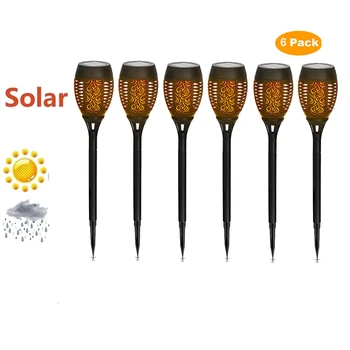 

1-8 pcs Solar Flame Flickering Garden Lamp Torch Light IP65 Waterproof Outdoor Spotlights Landscape Pathway Decor Fire Lamp