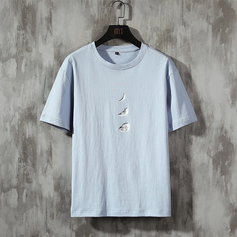 Мужская футболка в стиле хип-хоп хлопковая Футболка с круглым вырезом летние