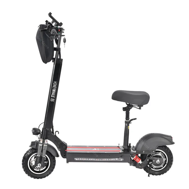 Foldable E Scooter 2 Wheels Electric Scooters With Front BagPhone Holder 10'' 500W 10Ah EU Stock Electric Scooter Adults (17)