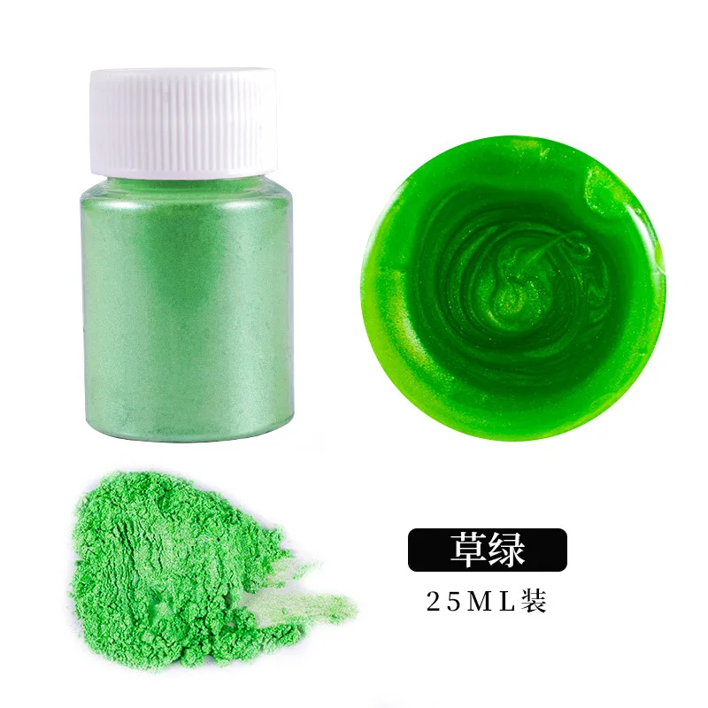 20 цветов DIY Slime набор блеск порошковый наполнитель пигмент украшения игрушки жемчужный порошковый краситель пушистый клей слизи развивающий подарок для девочек - Цвет: Светло-зеленый