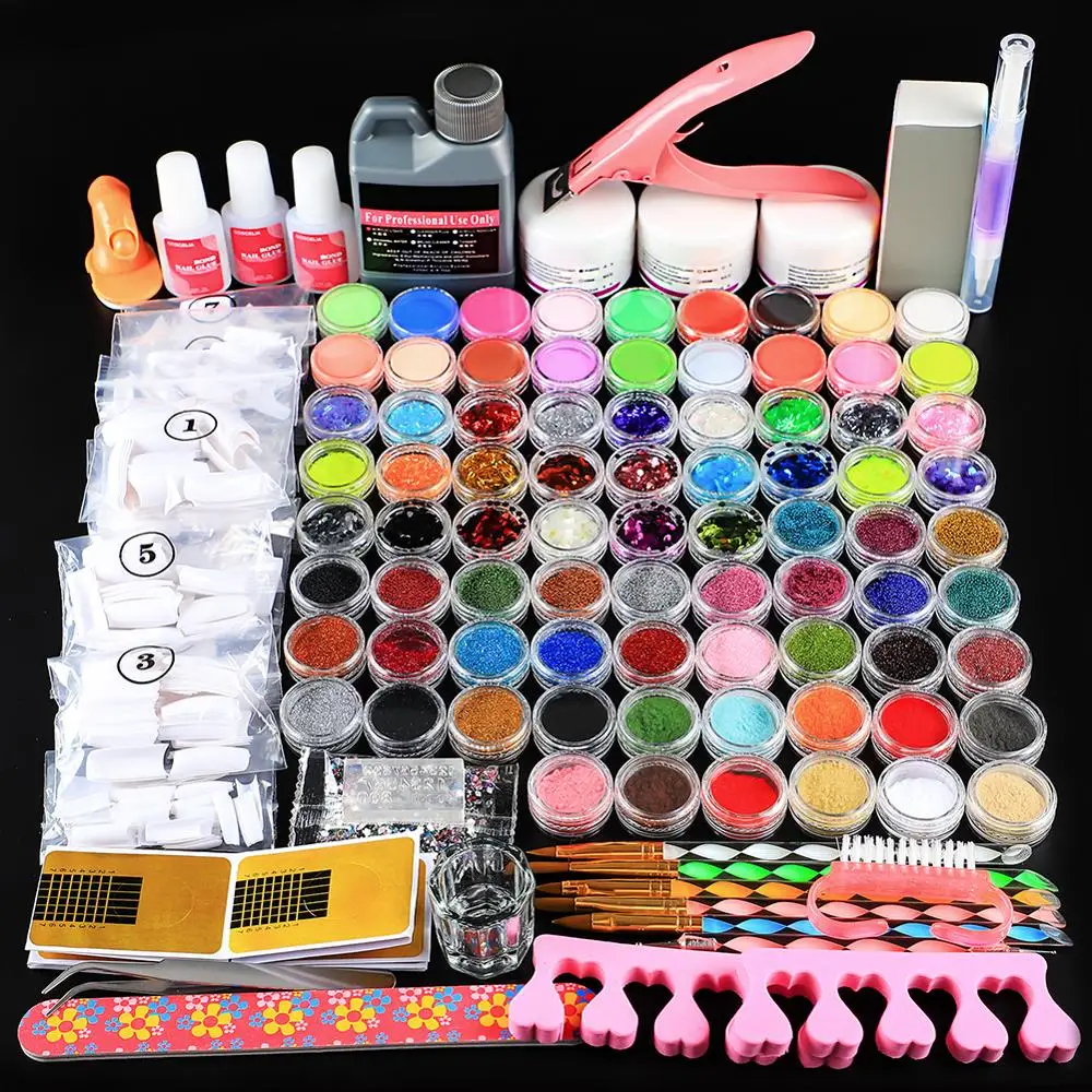 

Xmas Gift Acrylic Nail Kit Manicure Set Tools For Manicure 120ML Acrylic Liquid Set For Nail All For Manicure DIY Tools Brush