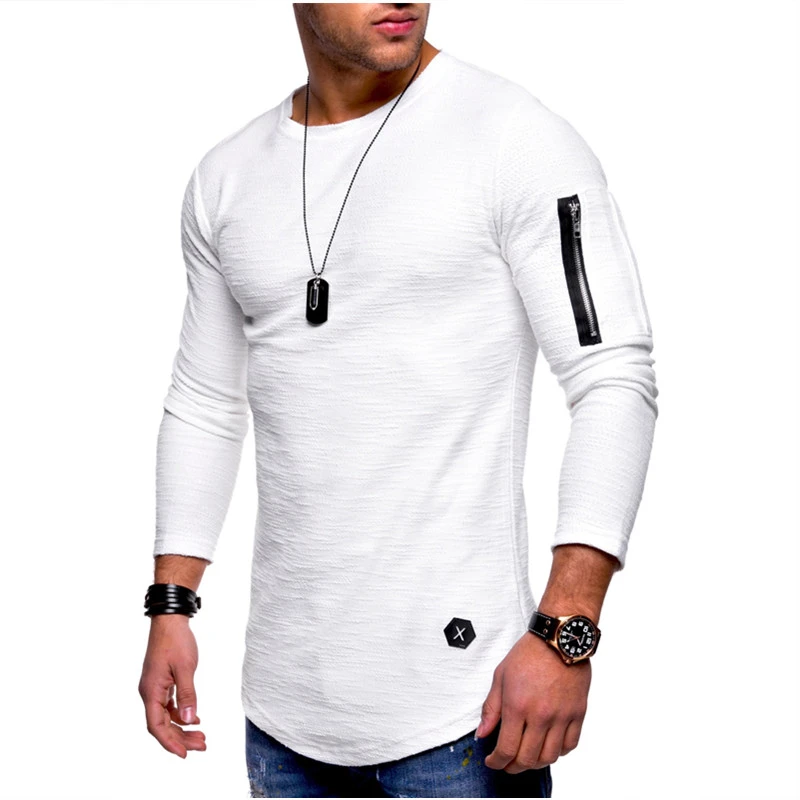 Zip up t shirt mens Clearance