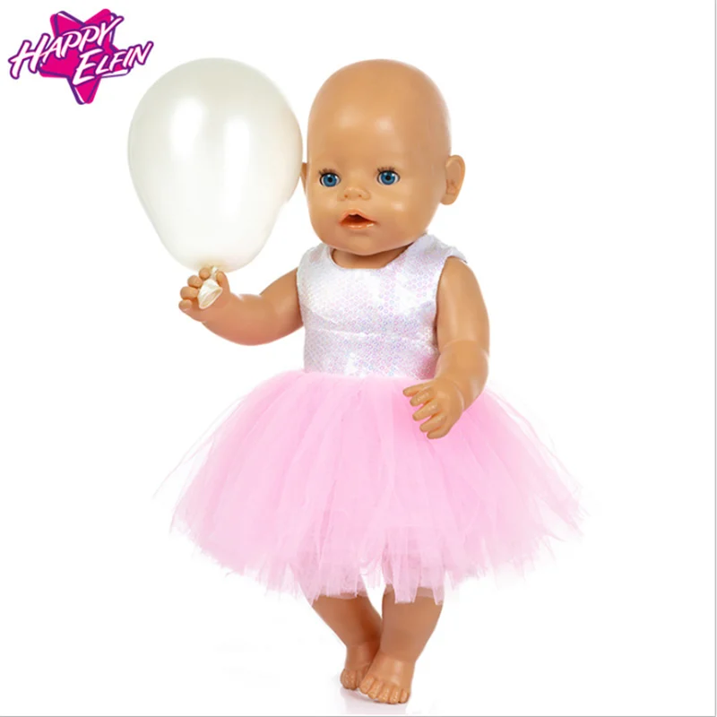 Born New Baby Fit 18 дюймов 43 см кукольная одежда Кукла шар красный фиолетовый белый танцевальное платье костюм аксессуары для ребенка подарок - Цвет: Q-102