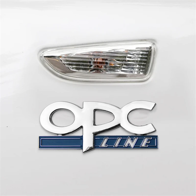 5 шт. автомобильный Стайлинг 8*3,5 см металлические черные Серебряные OPC эмблемы задний багажник значок боковой логотип наклейки на дверь авто аксессуары