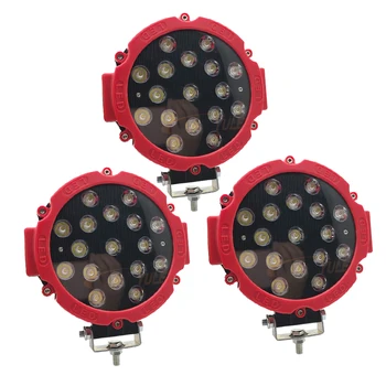 

3x Waterproof 7" 51W Car LED Work Light Spot Beam White Driving Light Bar For Off Road UTE 12V 24V 4x4 4WD BOAT SUV Truck