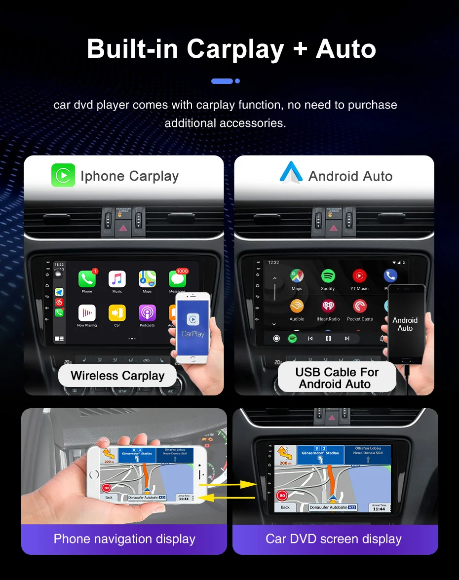 AWESAFE Autoradio Android 12 pour Renault Megane 2 (2003-2009)【2Go+64Go】  avec Carplay Android Auto 7 Pouces GPS WiFi USB SD Bluetooth Commande au  Volant(sans Lecteur CD) : : High-Tech