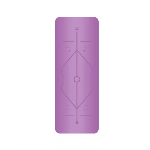 Purple Усовершенствованный ПУ резиновый коврик для йоги коврик для упражнений коврик Нескользящий Впитывающий пот домашний тренажерный зал фитнес йога спортивный коврик 183*68*0,5 см - Цвет: Purple