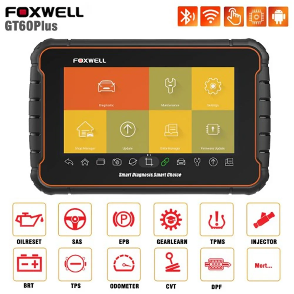 FOXWELL GT60 Plus с OBD адаптером комплект диагностическая платформа андроид планшет полная система сканер