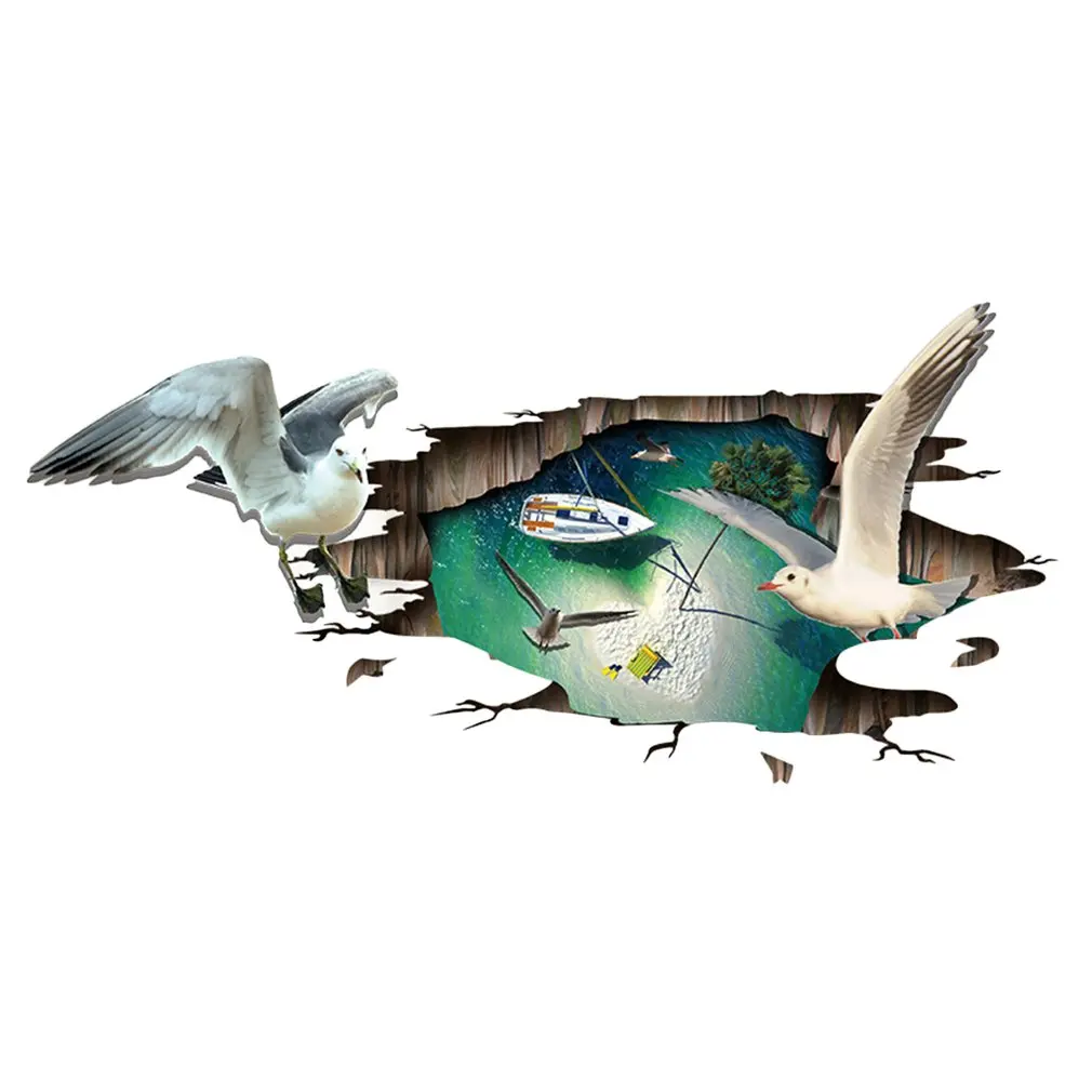 

3D Stereo Seagull Wall Sticker Home Wall Decor DIY Decoration Sticker Creative Fashion Wallpaper Mural For Living Room