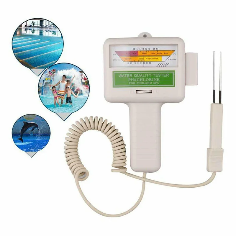 1 PC Chlorine Water Quality Test Er Portable Tester for Pool Water Acidity Aquarium Test Control Panel White