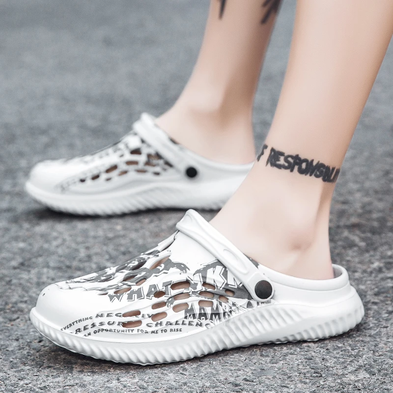 Zapatillas de verano para zuecos de zapatos de jardín, chanclas de playa, zapatos de baño para interiores, mocasines Plus 47|Zapatillas| - AliExpress