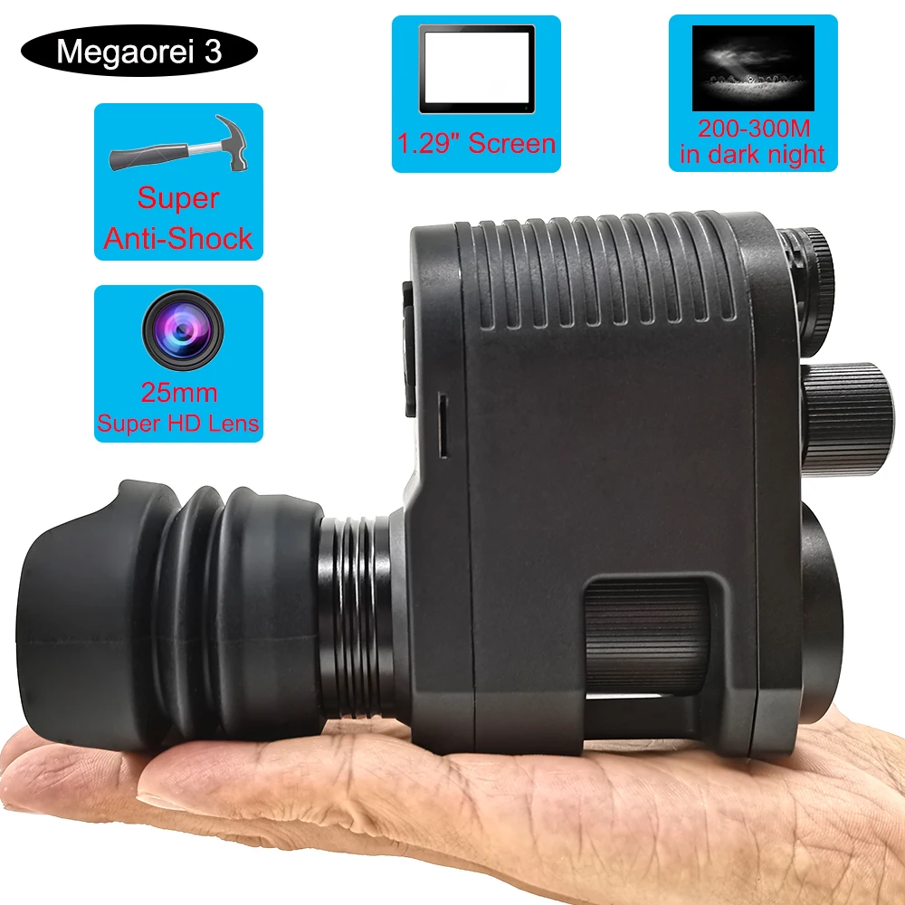 

Integrated Megaorei3 Night Vision Scope Video Record Hunting Camera for Rifle Optical Sight Telescope Compact and Light-Weight