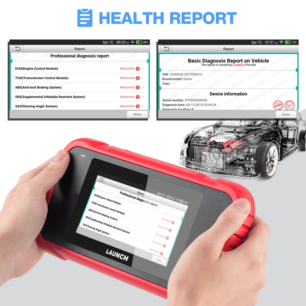 Диагностический сканер LAUNCH X431 CRP123E OBD2 OBD OBDII для двигателей из АБС пластика
