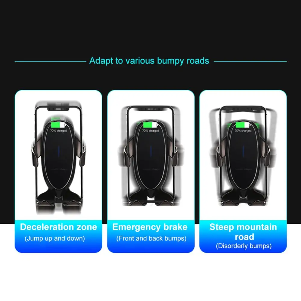 

AutoPhone Wireless Charger Holder 15W Mobile Phone Wireless Charger U2 Infrared Coil Induction Bracket Wireless Chargingrotectio
