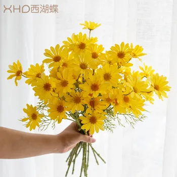 

1 Bunch Daisy bouquet 5 heads for Home decoration accessories Diy Artificial flowers Indoor furnishings Wedding holiday supplies