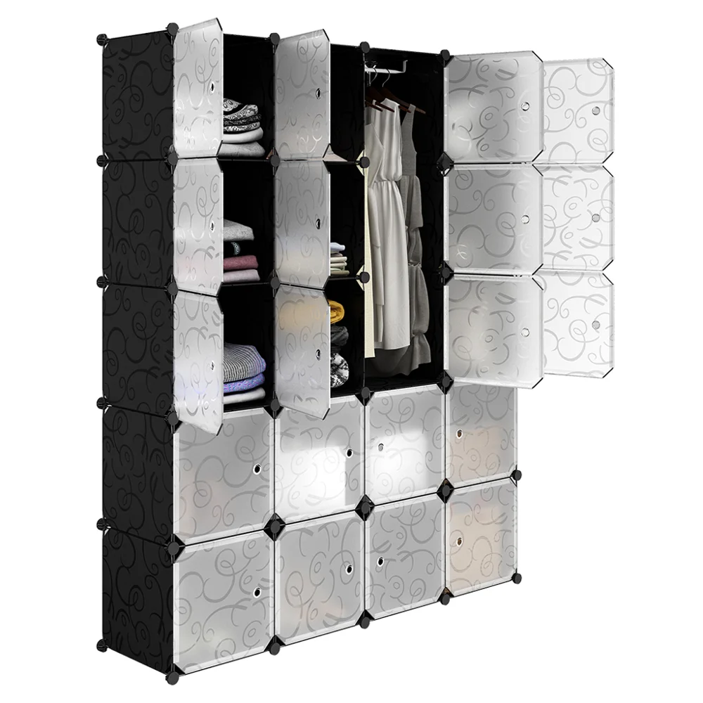 Haus & Garten LANGRIA 20 Cubby Shelving Closet System Cube Organizer