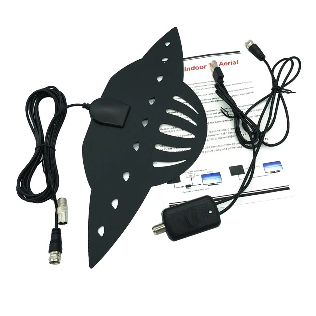 Amplified HD Digital TV Antenna 80 Miles Long Range 1080p  Indoor Powerful HDTV Aerial with Amplifier