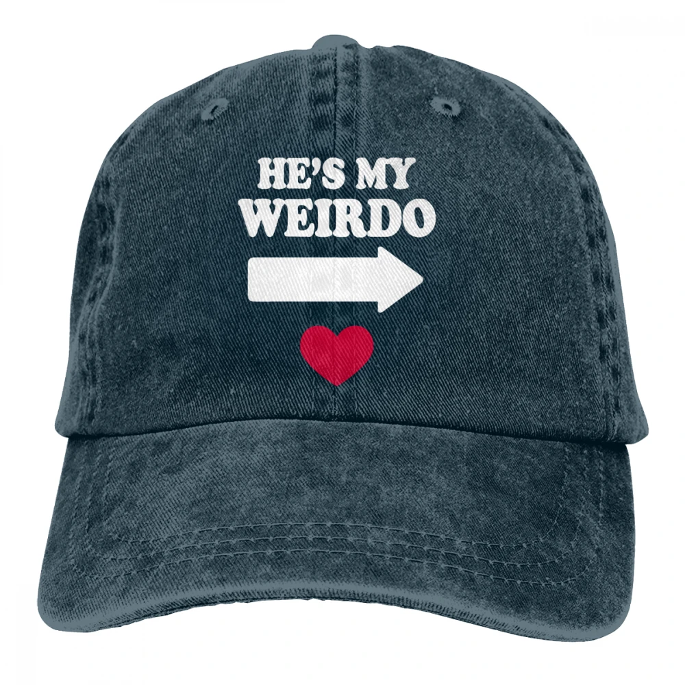 He's My Weirdo Casquette глубокий Хизер унисекс Мужские Женские джинсовые бейсболка с ремешком кепки Регулируемая Гольф папа шляпа