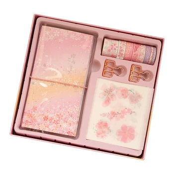 

Small Fresh Notebook Set Girl Heart Hand Book Gift Box Student Gift Note Book Gift Record Book