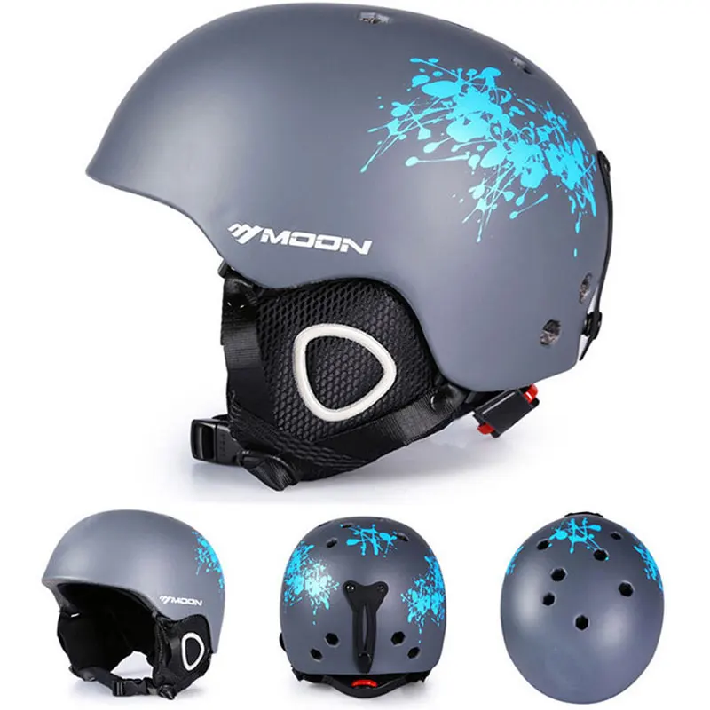 Moon MS86/MTV18 PC+EPS Adult Ski Helmet Men Women Skating Skateboard Helmet Snow Sports Snowboard Helmets with Goggles Gifts - Цвет: MTV18-03