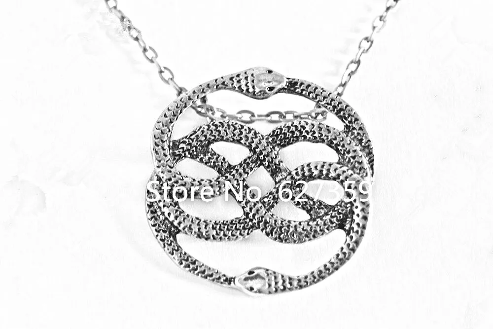 Подвеска AURYN, нескончаемая история, ожерелье в виде змеи Ouroboros, амулет, две змеи, Auryn, ювелирное изделие