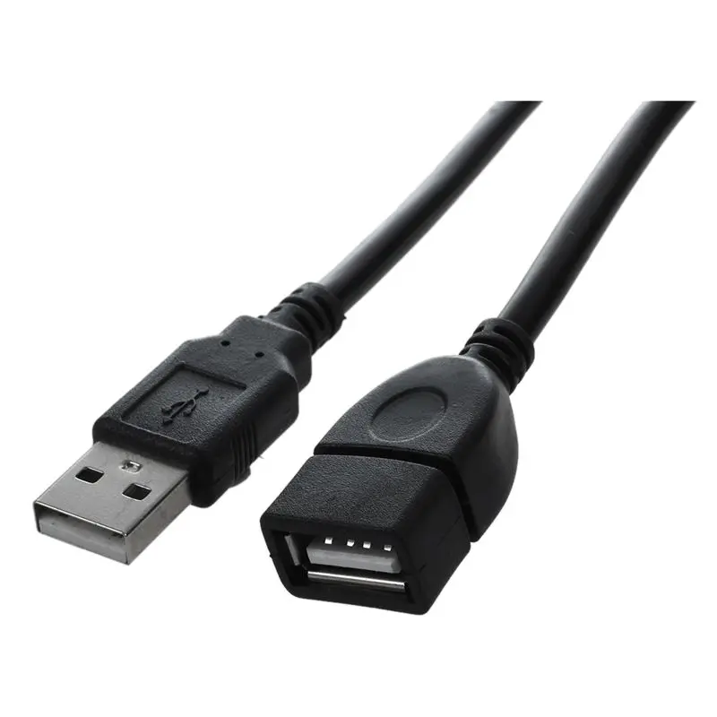 USB 2,0 мужчина к женскому удлинительному кабелю удлинитель шнура для ПК ноутбук черный 3 м