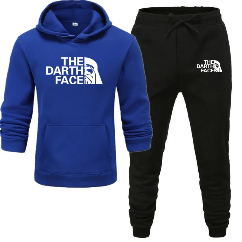 

New Men Hoodies Suit Tracksuit Sweatshirt Suit Fleece Hoodie+Sweat pants Jogging Homme Pullover 3XL Sporting Suit Male