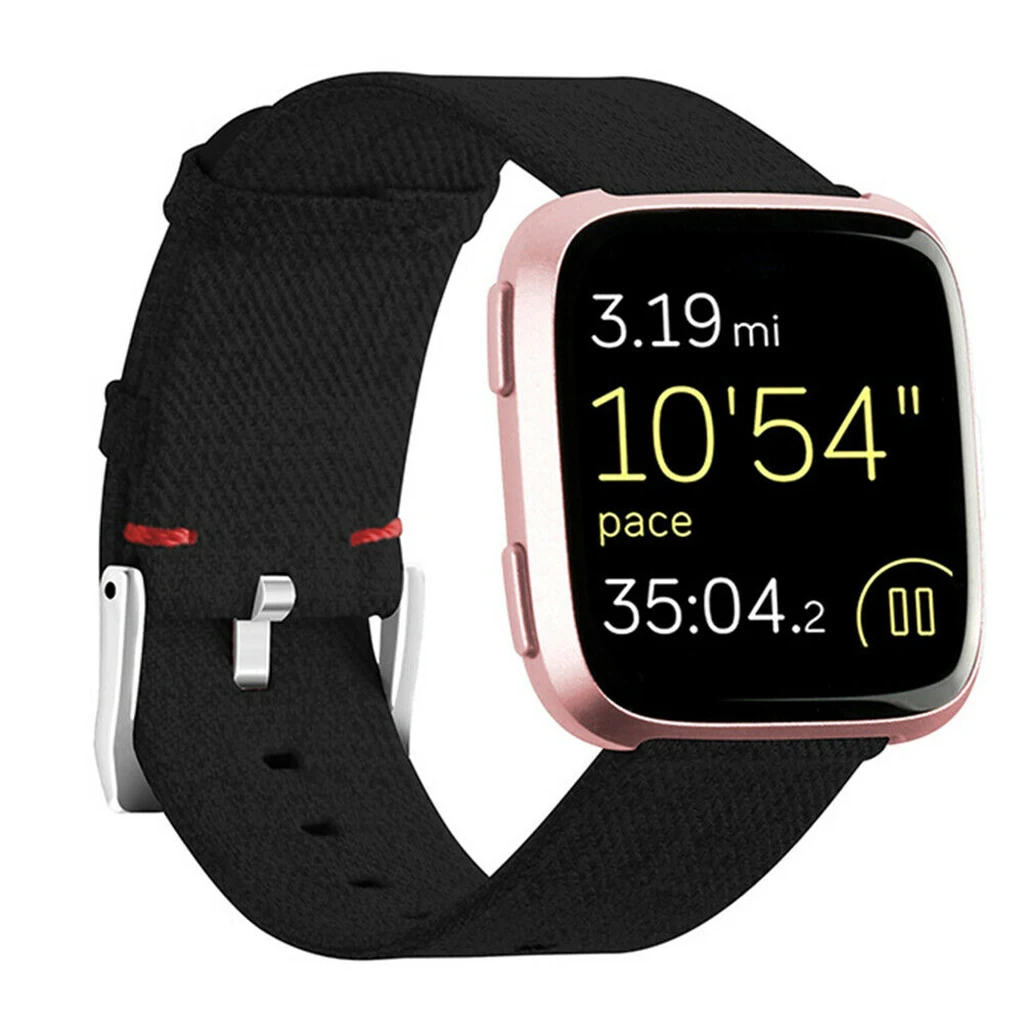 Нейлоновая плетеная ткань ремешок для наручных часов Браслет для Fitbit Versa Smart Watch