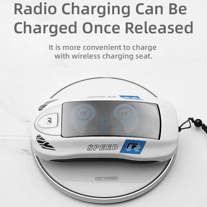 TWS Earphones Wireless Free Gift Hook Racing Patent Model IPX5 Waterproof Bluetooth 5 0 Headsets for IOS Iphone Android Earbuds