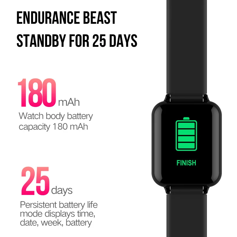 Men Smart Wristband Heart Monitor Smart Band Watch Fitness Smart Bracelet Blood Pressure Pedometer Running Tracker Sport Watch