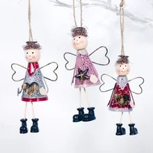 1 шт. Рождественский Ангел Кулон рождественские подарки Рождественские украшения железная Рождественская елка украшения для дома