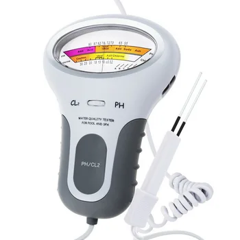 

Chlorine Tester PH & Chlorine Cl2 Level Meter Tester Water Quality Test Monitor Swimming Pool Spa Water Monitor With Probe