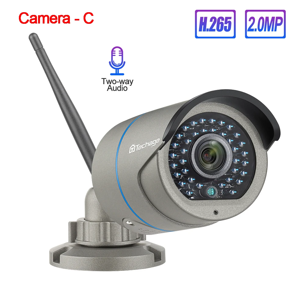 Беспроводная камера Techage 1080P водонепроницаемая аудиокамера безопасности с Wi Fi