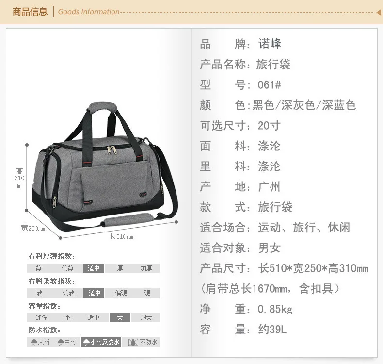 Сумка для йоги Amazon ручная сумка для йоги и тренировок Влажная и сухая разделительная дорожная сумка ручной большой емкости портативная спортивная сумка