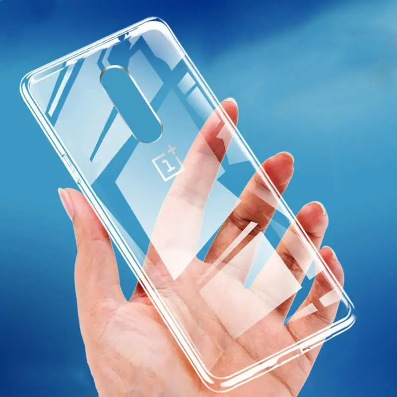 Для OnePlus 8 Pro 1 + 7 7t 7Pro 6T 6 5t 5 чехол тонкий мягкий прозрачный TPU для телефона s полный