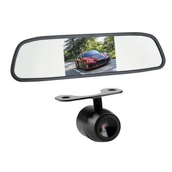 

4.3" 4.3 inch TFT LCD Color Car rear view mirror monitor video DVD player car audio auto for Car Reverse camera