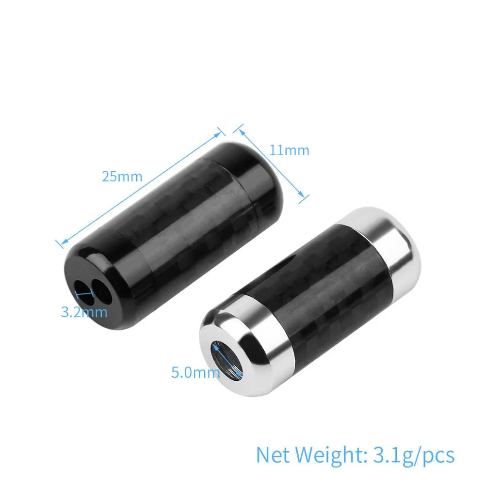 30PCS Earphone Y Splitter 2 3mm Mini Carbon Fiber Audio Jack Wire Connector Cable Adapter HiFi Stereo Headphone Plug SilverBlack