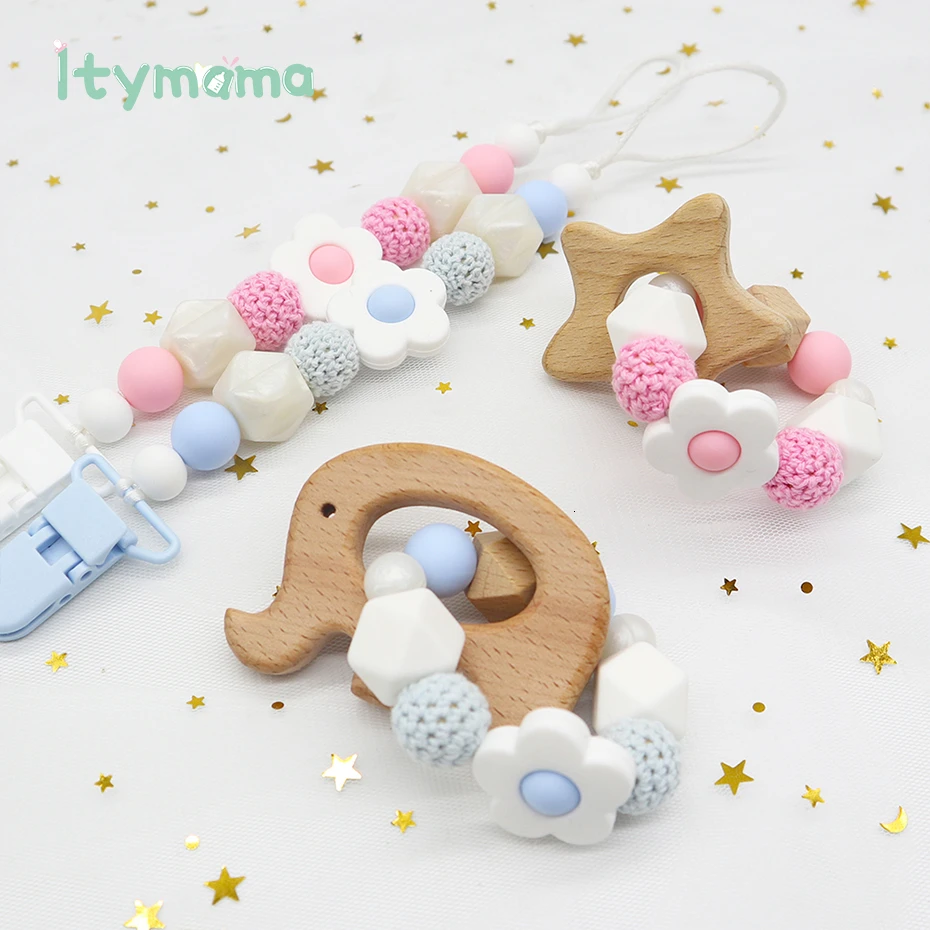 Itymama искусственная кожа зажим деревянные детские игрушки для прорезывания зубов