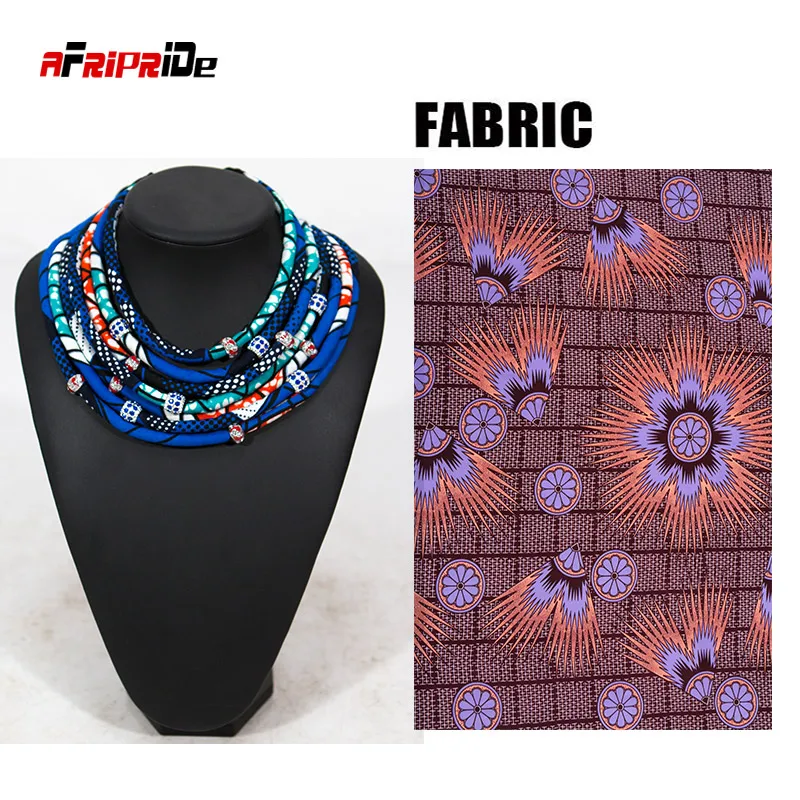 Hot Sale African Style Multi Stands Transparent Bead Rope Statement Necklace for Best Christmas Gift WYA064