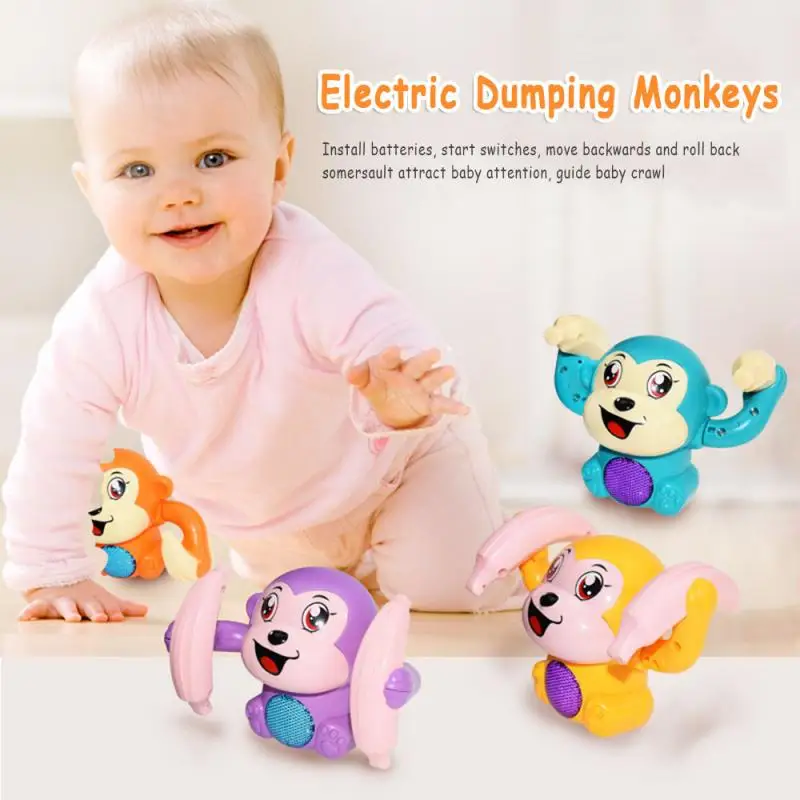

4 Styles Electric Banana Monkey Baboon Gorilla Sound Induction Child Model Toy Cartoon Animals Model Baby Early Education Gifts