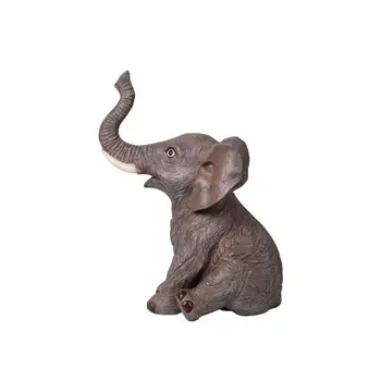 

Creative Simulation Elephant Animal Desktop Craft Resin Small Ornament Cartoon Elephant Model Bedroom Living Room Home Decor