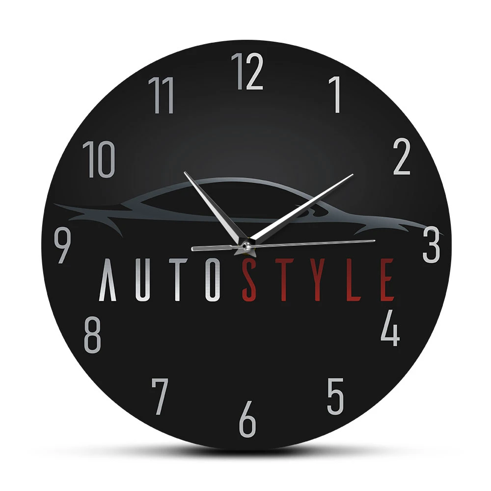Auto Gaya Mengemudi Logo Mobil Modern Silent Wall Clock Kendaraan Auto Gaya Mengemudi Logo Mobil Modern Silent Wall Clock Kendaraan