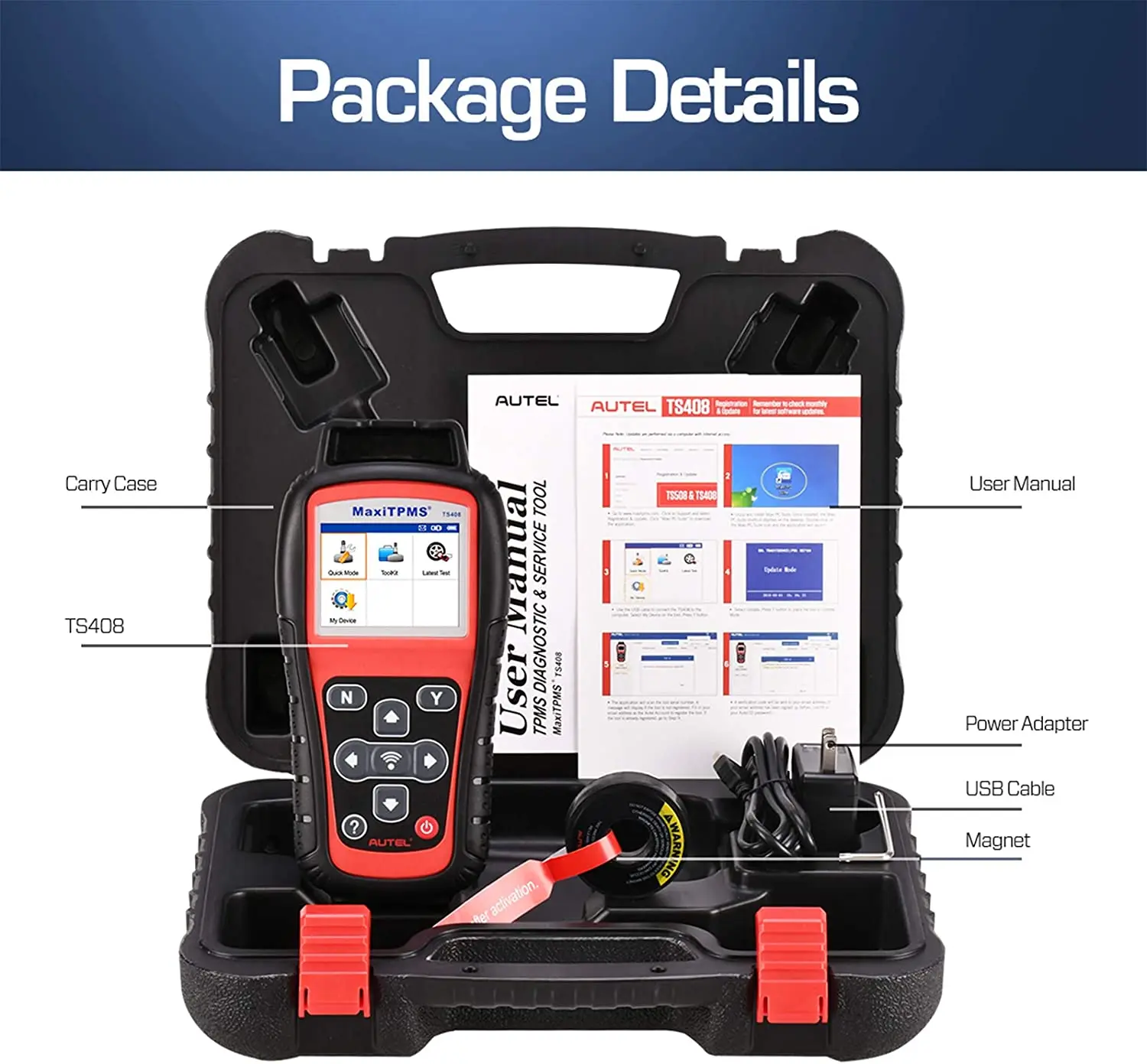 Autel TS408 TPMS Relearn инструмент монитор давления в шинах датчик Программирование mx