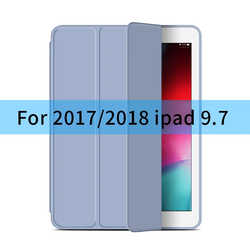 Для iPad Air 2 Air 1 чехол 9,7 принципиально силиконовый мягкий чехол для задней панели 10,5 из искусственной кожи смарт-чехол для iPad Mini 1 2 3 4 5 поколения Чехол - Цвет: 2018-Graypurple